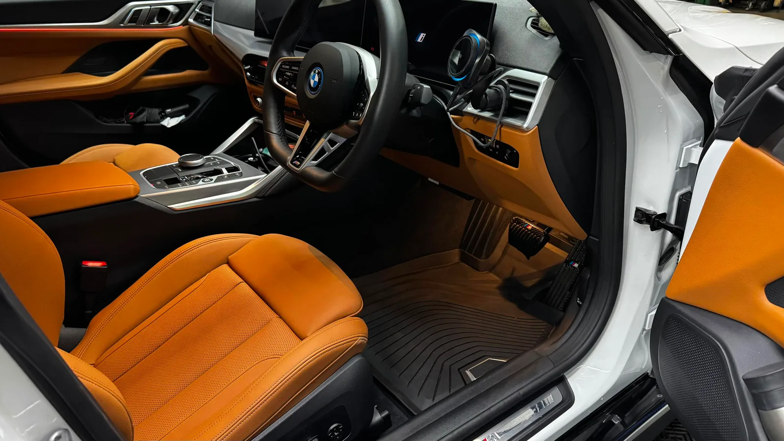 Detailed BMW leather interior